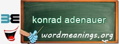 WordMeaning blackboard for konrad adenauer